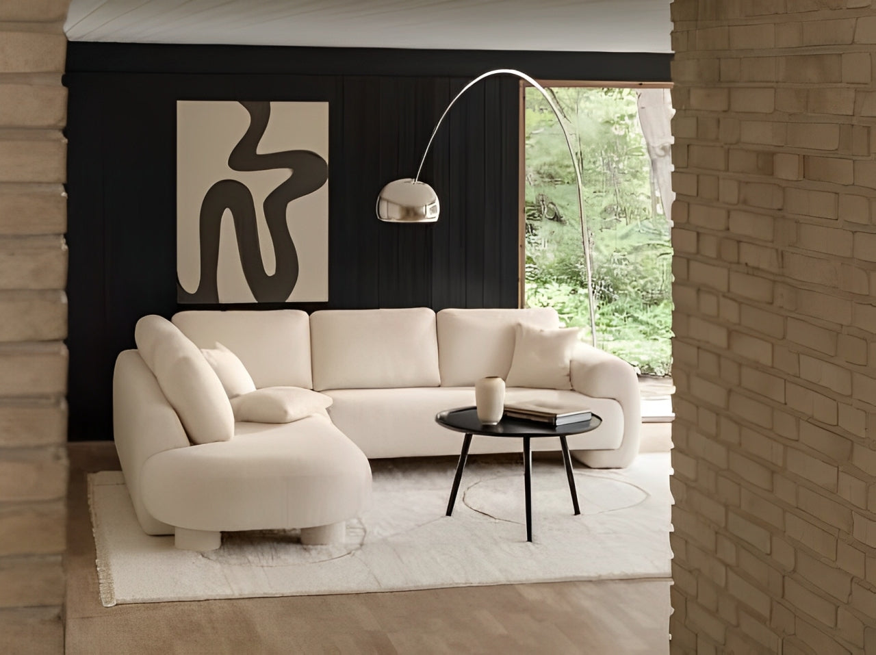 neutra sectional boucle sofa