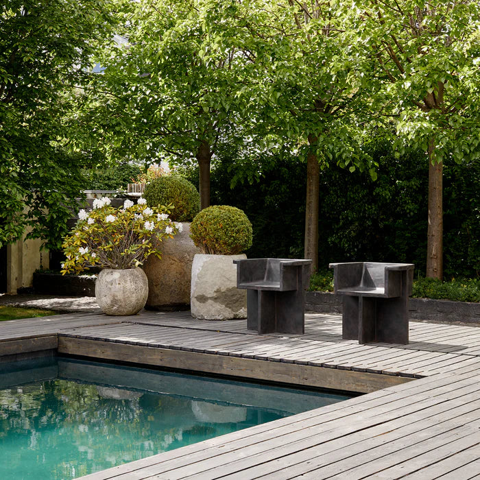 brutalità minimalist lounge chair