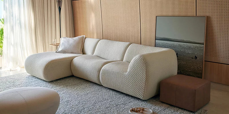 nonno sectional boucle sofa