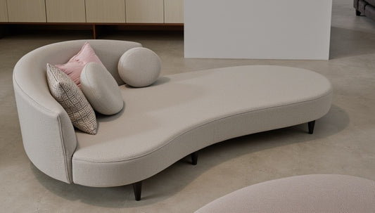 non ortodosso curved ergonomic sofa