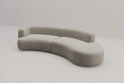 bella's curved boucle sofa