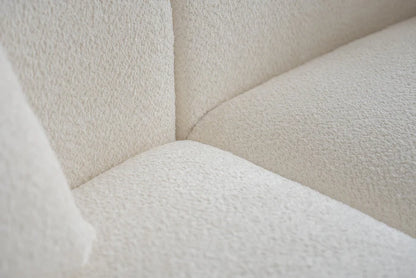 bella's curved boucle sofa