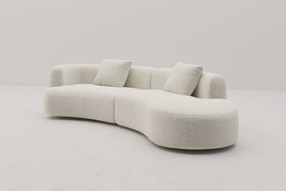 bella's curved boucle sofa