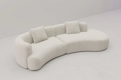 bella's curved boucle sofa