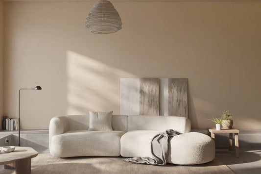 bella's curved boucle sofa