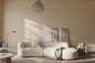 bella's curved boucle sofa