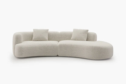 bella's curved boucle sofa