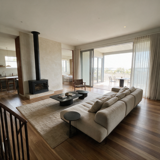 DORSA Residence Resolution — finished living room design direction