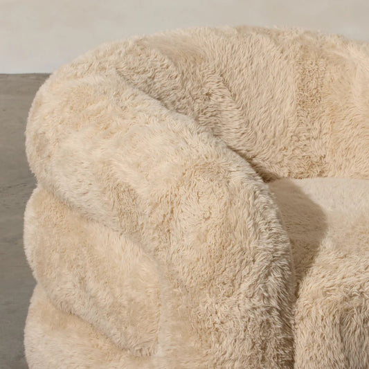 Aderente Fur Lounge Chair - DorsaAderente Fur Lounge ChairBeige