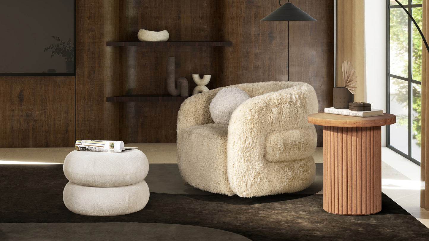 aderentè fur lounge chair