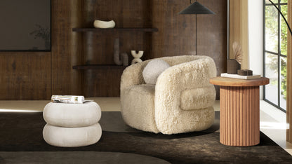 aderentè fur lounge chair
