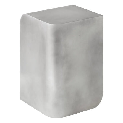 adresia matte chrome side table