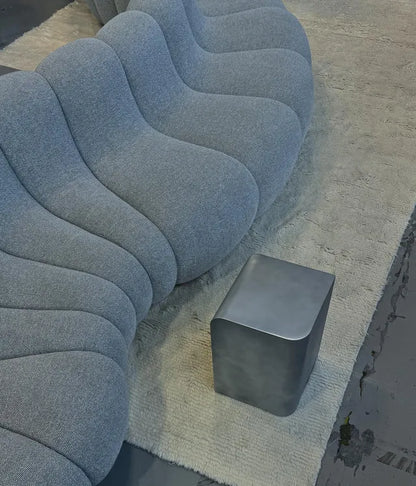 adresia matte chrome side table