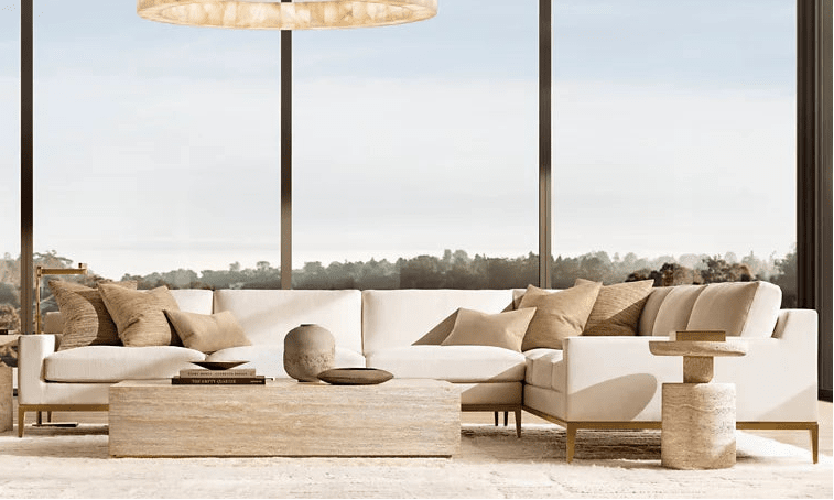 Alessio Travertine Side Table - DorsaAlessio Travertine Side Table