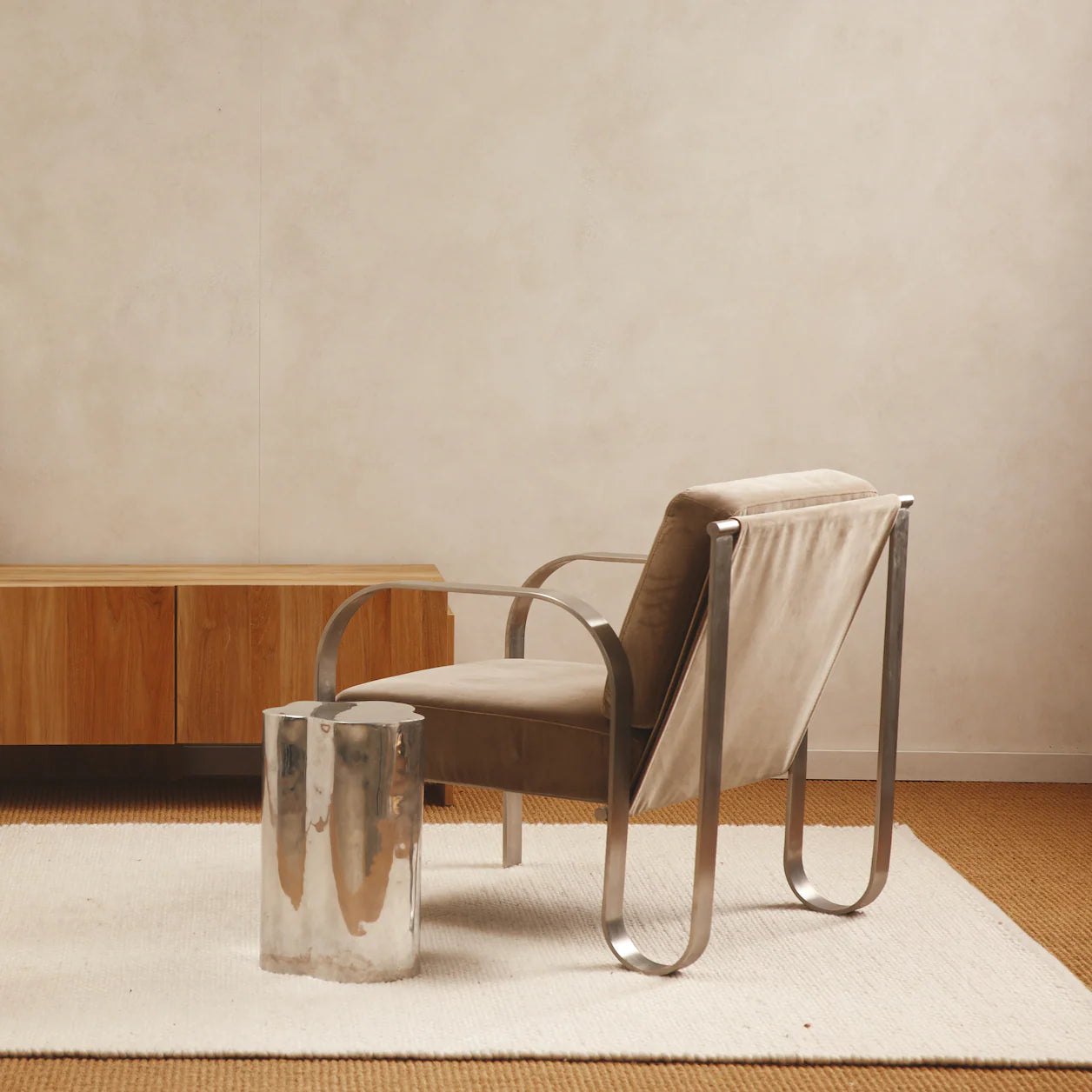 Arpione Chrome Side Table