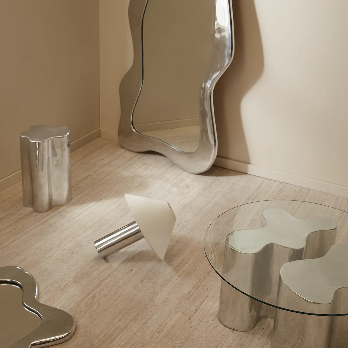 Arpione Chrome Side Table