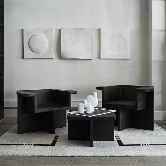 brutalità minimalist lounge chair