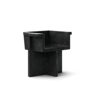 Front product view of the Brutalità Brutalist Armchair by DORSA