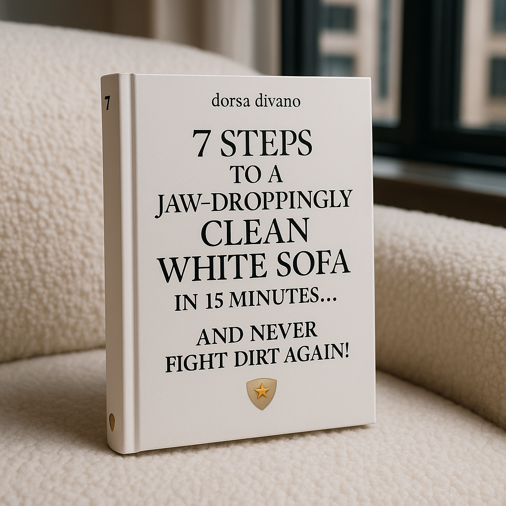 7 Steps to a Jaw-Droppingly Clean White Sofa in 15 Minutes... AND NEVER FIGHT DIRT AGAIN!