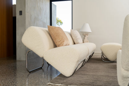 di moda boucle module lounge and ottoman