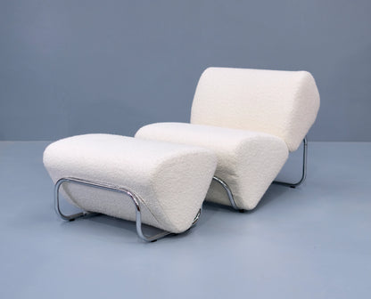di moda boucle module lounge and ottoman