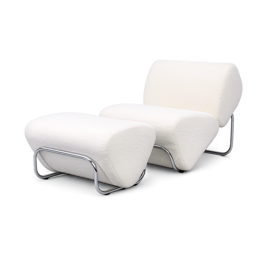 Di Moda Boucle Lounge and Ottoman