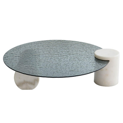 fluire travertine coffee table