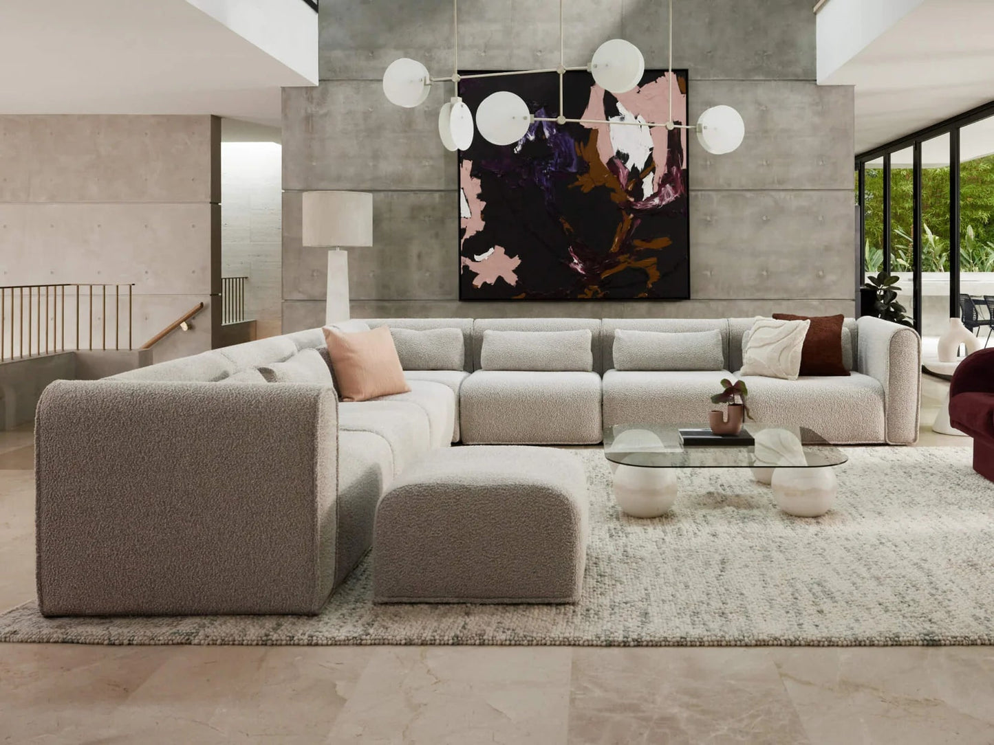 Grandiosi Boucle Sectional Sofa - DorsaGrandiosi Boucle Sectional Sofa