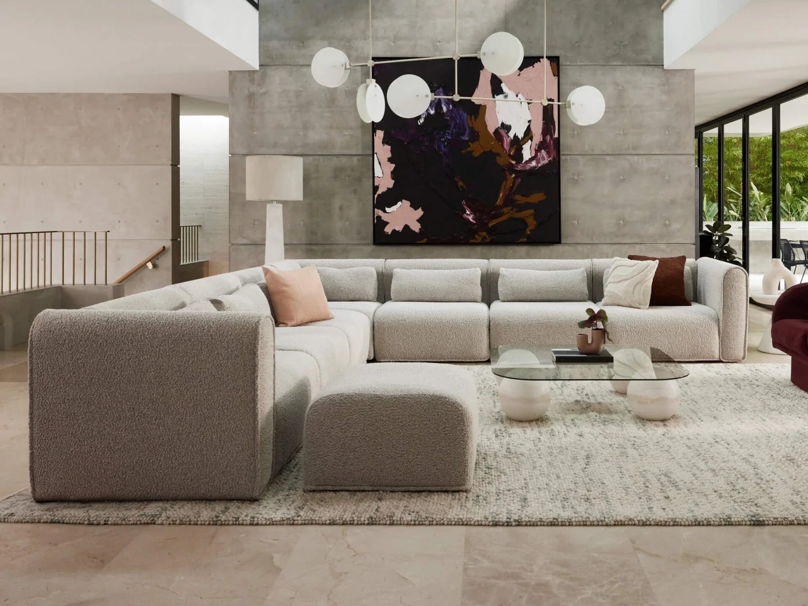 Grandiosi Boucle Sectional Sofa - DorsaGrandiosi Boucle Sectional Sofa