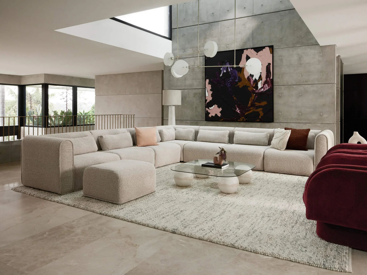 Grandiosi Boucle Sectional Sofa