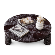 Front product view of the Marmo Marble Coffee Table by DORSA