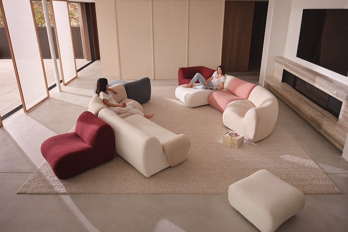 nonno sectional boucle sofa