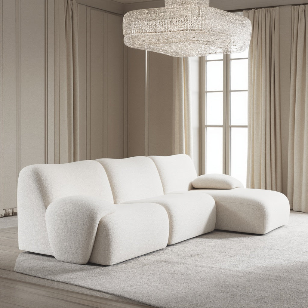 nonno sectional boucle sofa