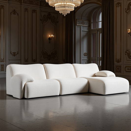 nonno sectional boucle sofa