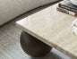 pallo travertine coffee table