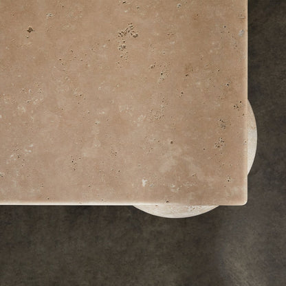 pallo travertine coffee table