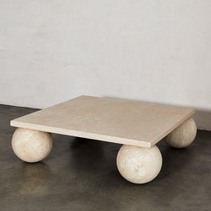 pallo travertine coffee table