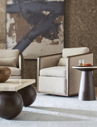 pallo travertine coffee table