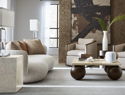 pallo travertine coffee table