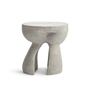 Front product view of the Perché Polyresin Side Table by DORSA