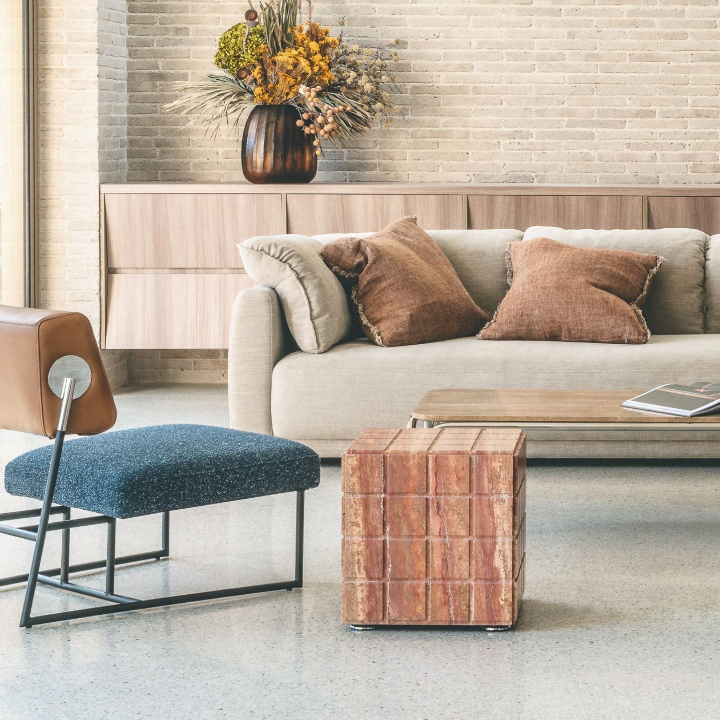 piazza marble side table