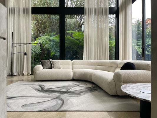 Santuario Boucle L-Shaped Sectional Sofa