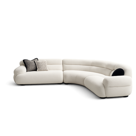 Santuario Boucle L-Shaped Sectional Sofa
