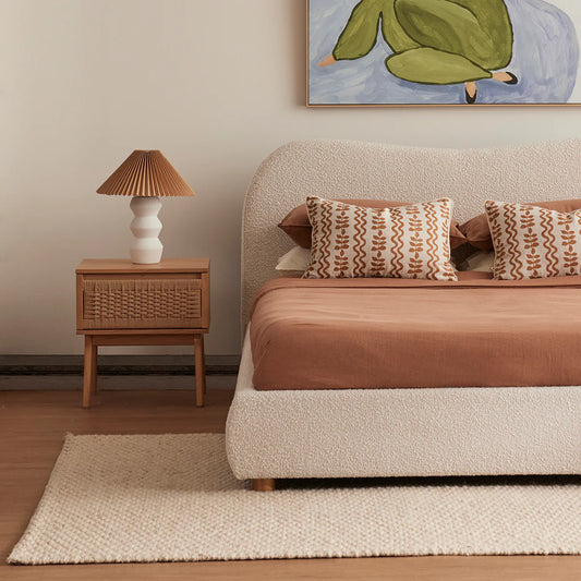 sbalorditiva king boucle bedframe