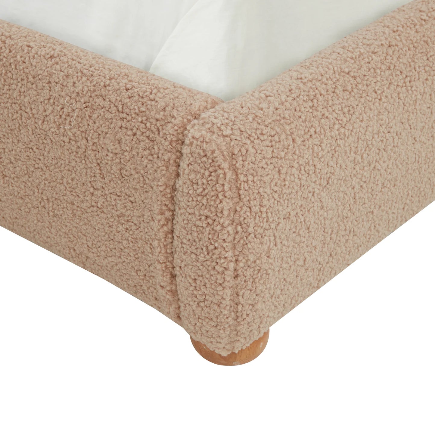 sbalorditiva king boucle bedframe