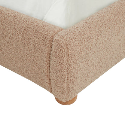 sbalorditiva king boucle bedframe