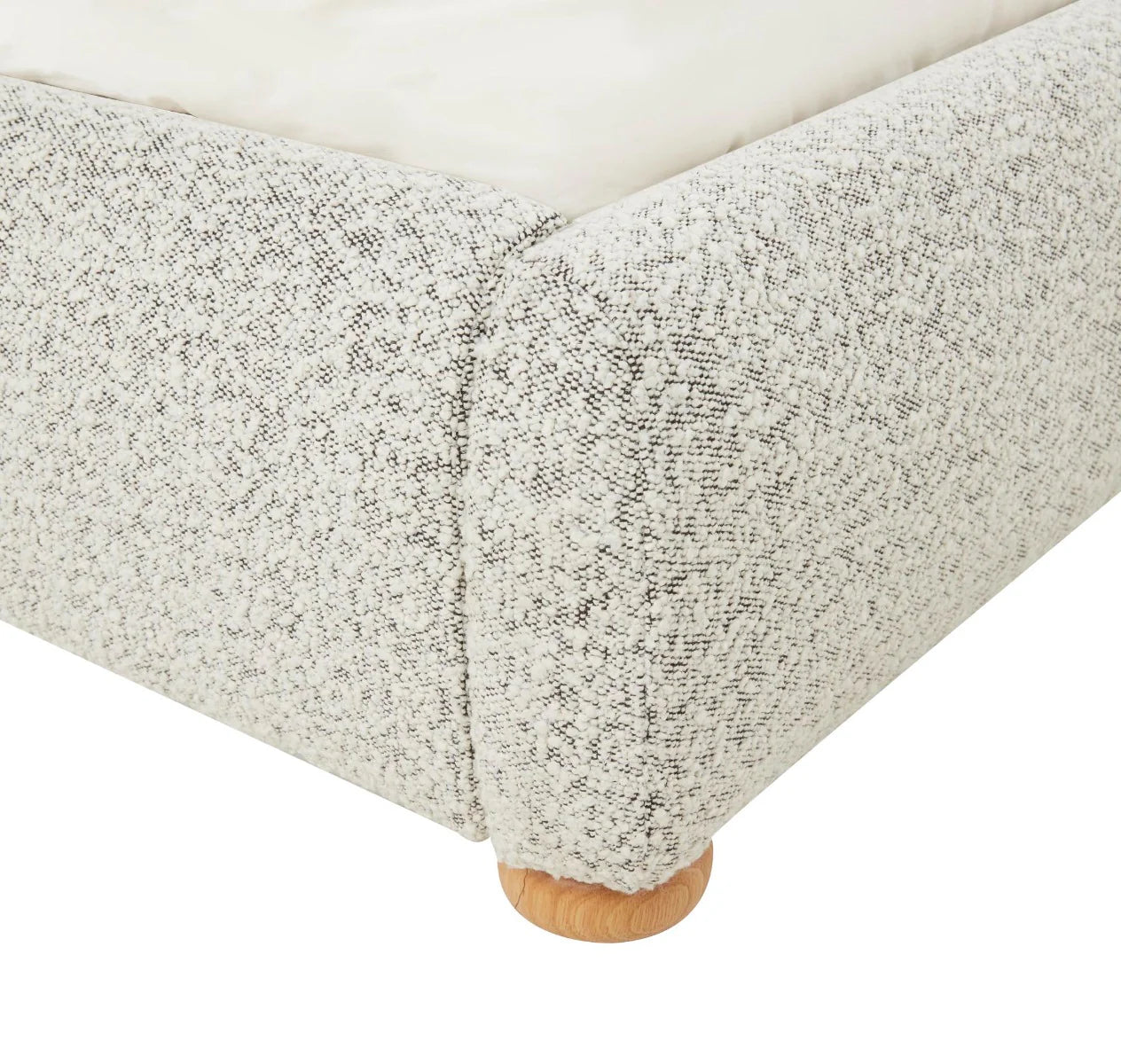 sbalorditiva king boucle bedframe